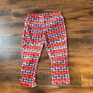 Reebok American patriotic star crop leggings